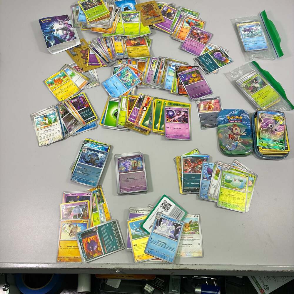 Pokémon TCG Bulk Card Lot with Mini Tin & Holos - Approx. 2.2 pounds